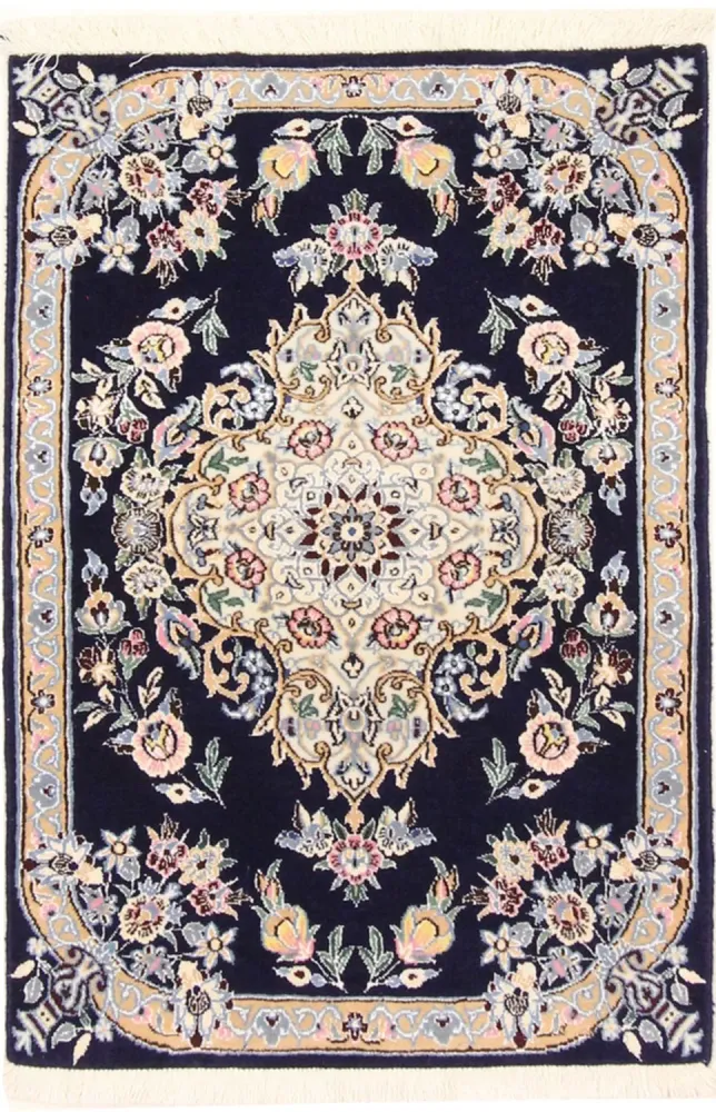 Persisk teppe - Nain - Royal - 90 x 60 cm - mørkeblå