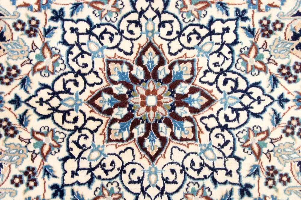 Persisk teppe - Nain - Royal rundt - 210 x 210 cm - mørkeblå