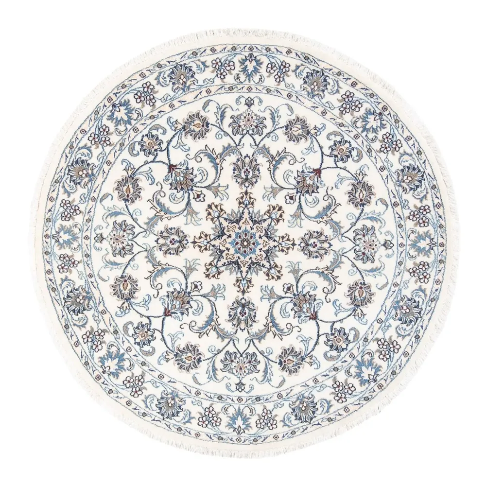 Persisk teppe - Nain rundt - 150 x 150 cm - krem
