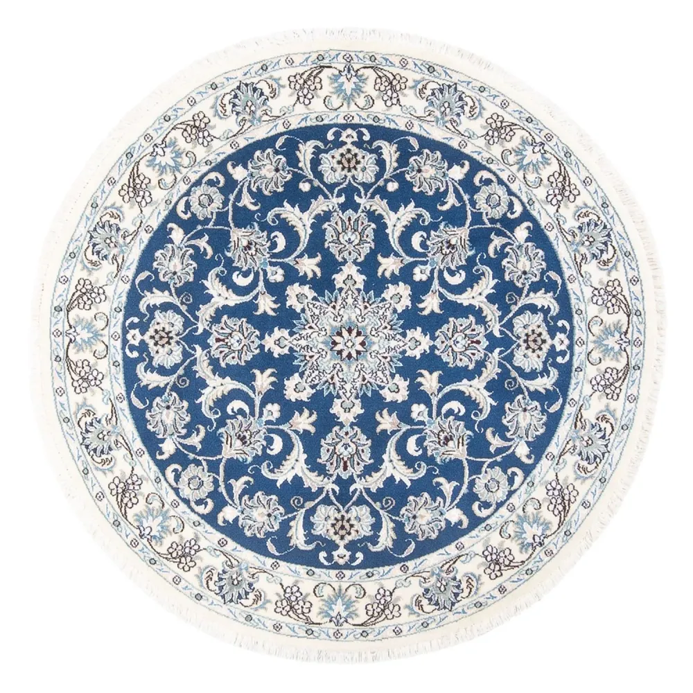 Persisk teppe - Nain rundt - 150 x 150 cm - blå