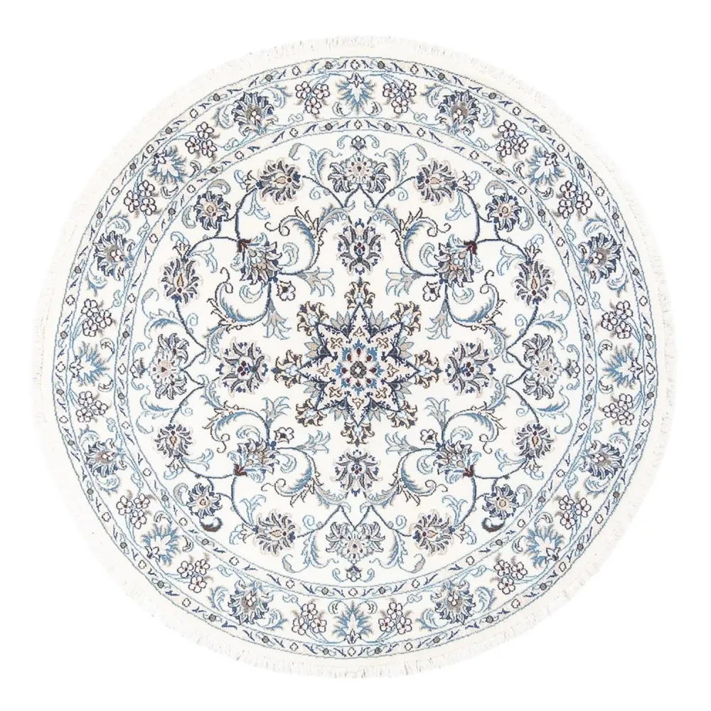 Persisk teppe - Nain rundt - 150 x 150 cm - krem