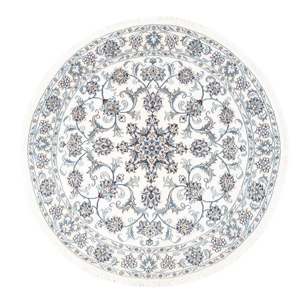 Persisk teppe - Nain rundt - 150 x 150 cm - krem