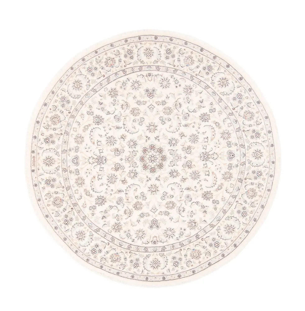 Persisk teppe - Nain rundt - 200 x 200 cm - krem