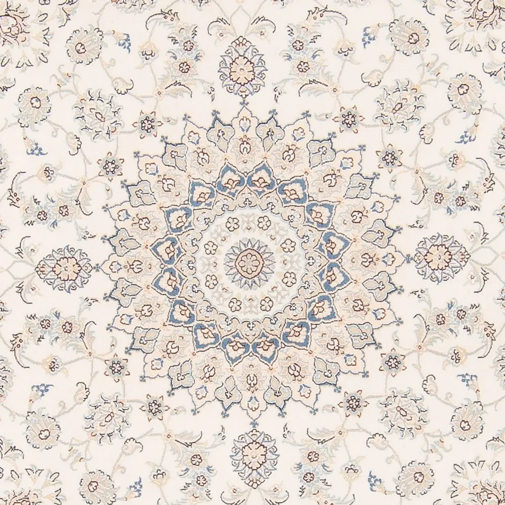 Persisk teppe - Nain rundt - 200 x 200 cm - krem