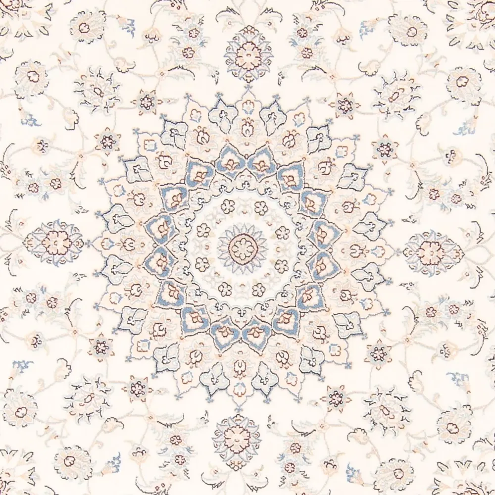 Persisk teppe - Nain rundt - 200 x 200 cm - krem