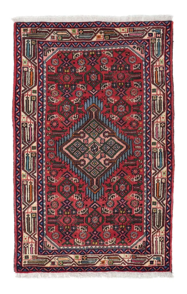 Persisk teppe - Nomadisk - 125 x 81 cm - rød