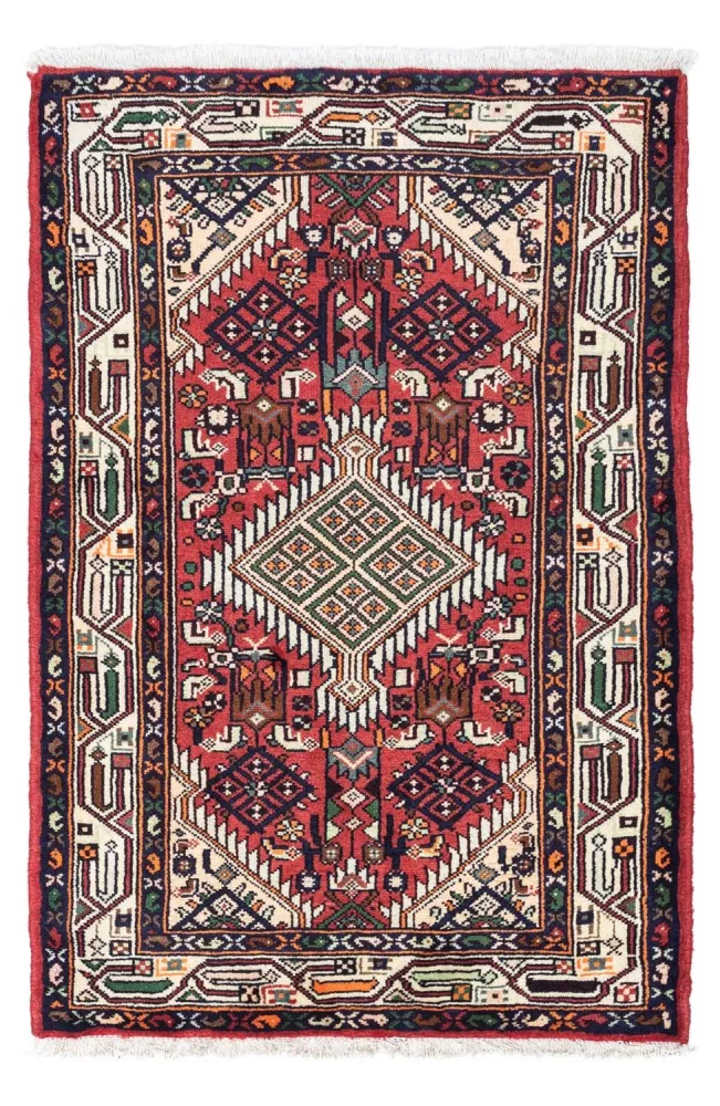 Persisk teppe - Nomadisk - 125 x 80 cm - lys rød