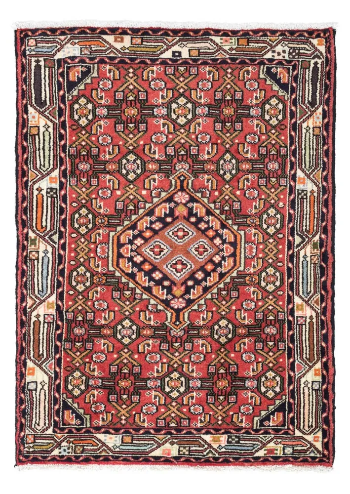 Persisk teppe - Nomadisk - 125 x 80 cm - lys rød