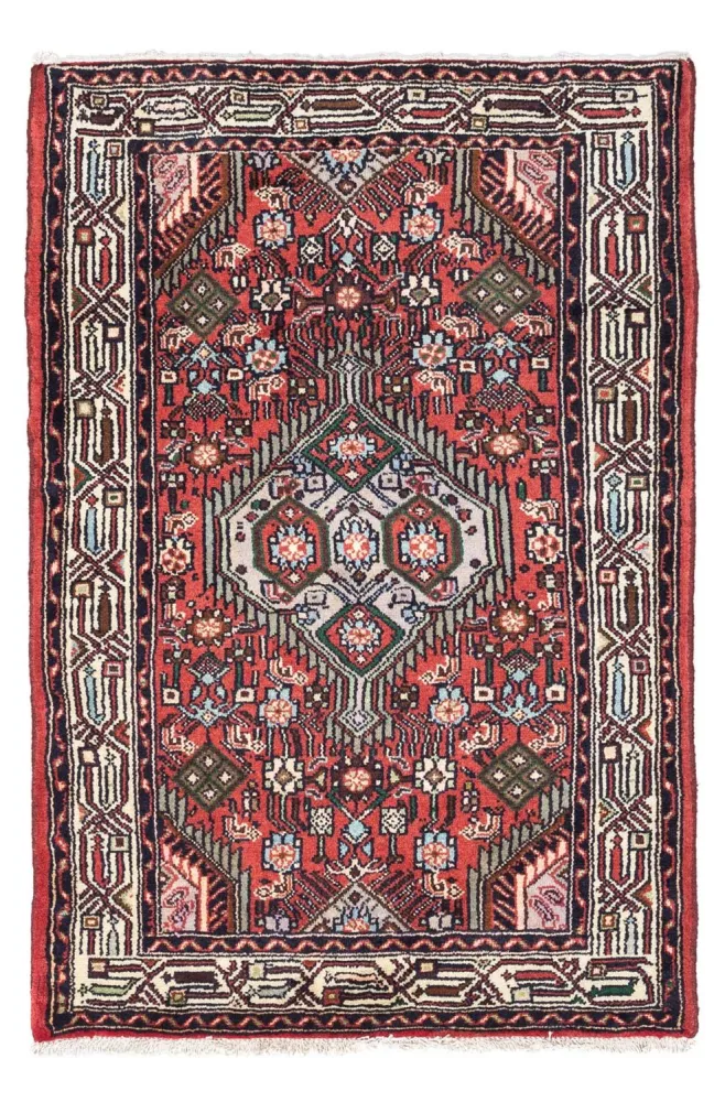 Persisk teppe - Nomadisk - 125 x 80 cm - lys rød