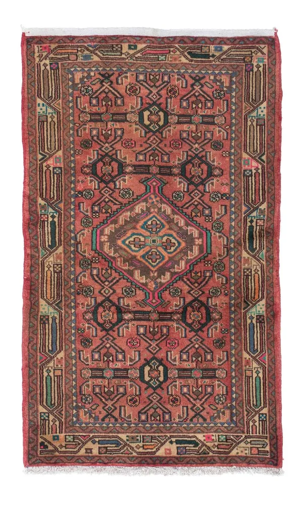 Persisk teppe - Nomadisk - 125 x 80 cm - lys rød