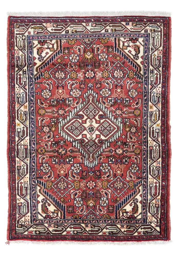 Persisk teppe - Nomadisk - 125 x 80 cm - lys rød