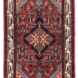 Persisk teppe - Nomadisk - 125 x 80 cm - mørk rød