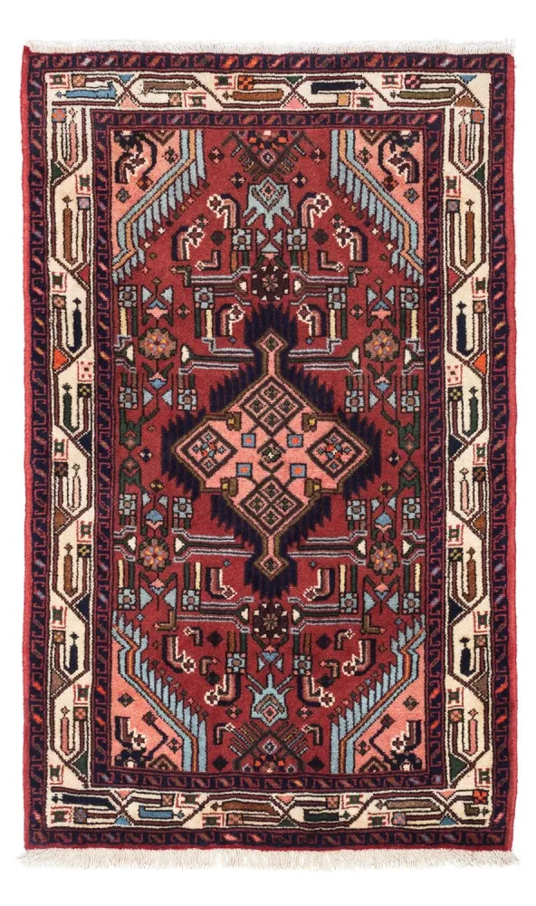 Persisk teppe - Nomadisk - 125 x 80 cm - mørk rød