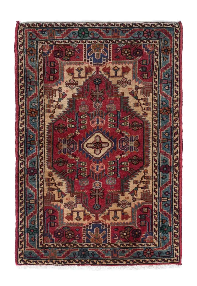 Persisk teppe - Nomadisk - 125 x 83 cm - mørk rød