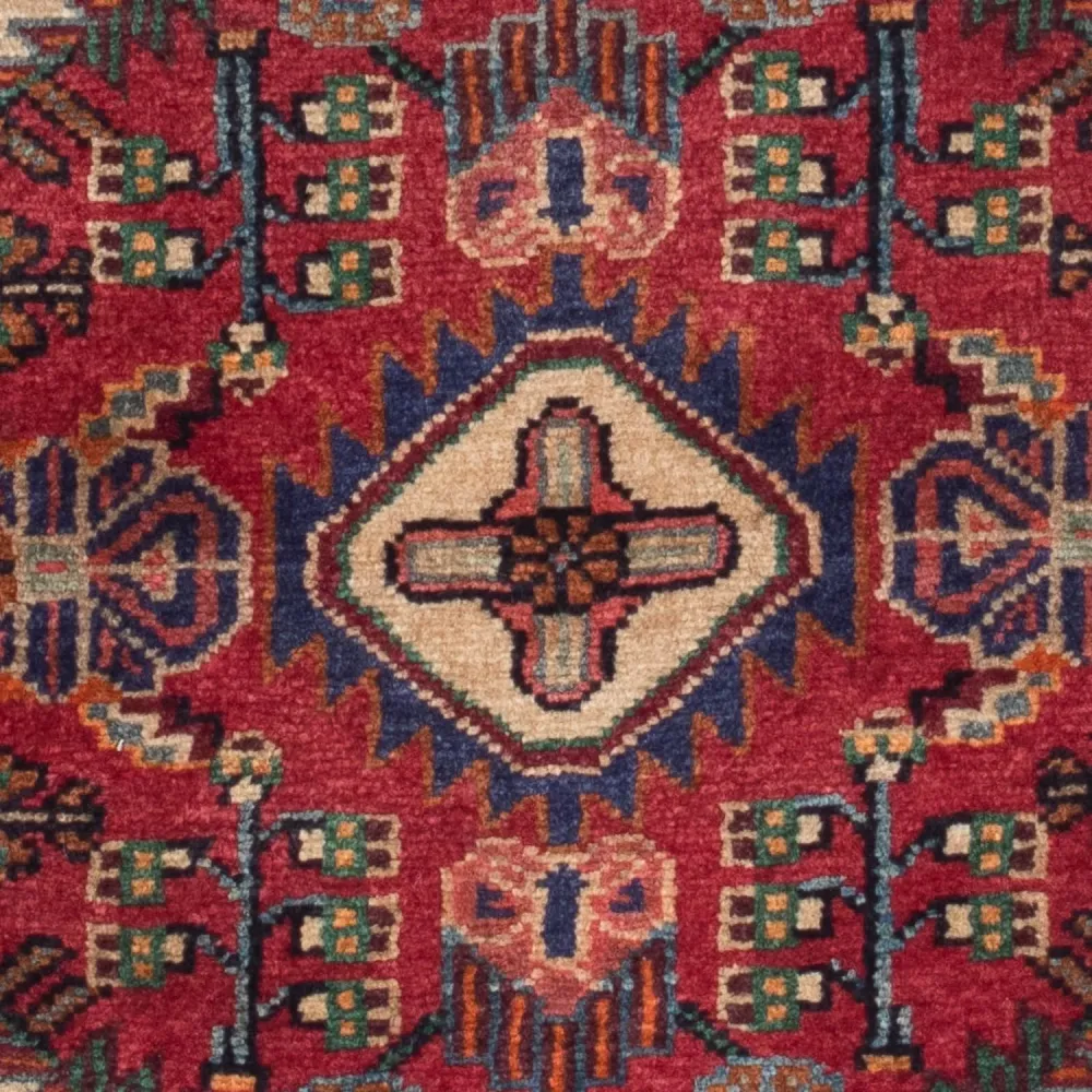 Persisk teppe - Nomadisk - 125 x 83 cm - mørk rød