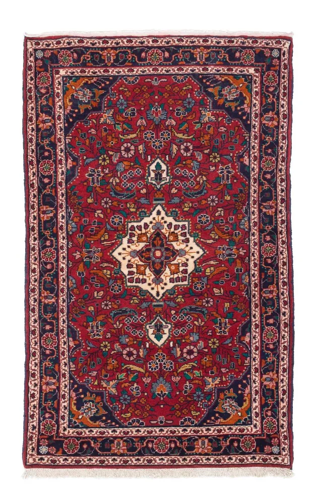 Persisk teppe - Nomadisk - 128 x 88 cm - mørk rød