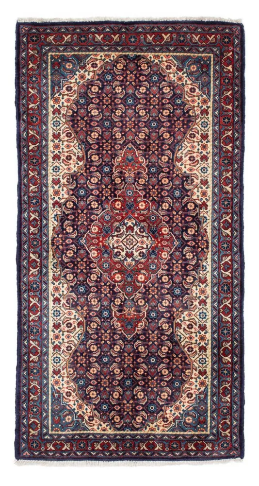 Persisk teppe - Nomadisk - 135 x 67 cm - mørkeblå