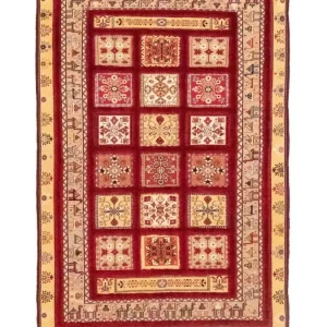 Persisk teppe - Nomadisk - 148 x 105 cm - rød