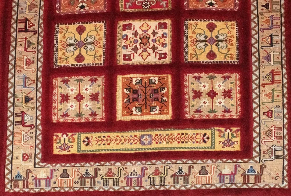 Persisk teppe - Nomadisk - 148 x 105 cm - rød