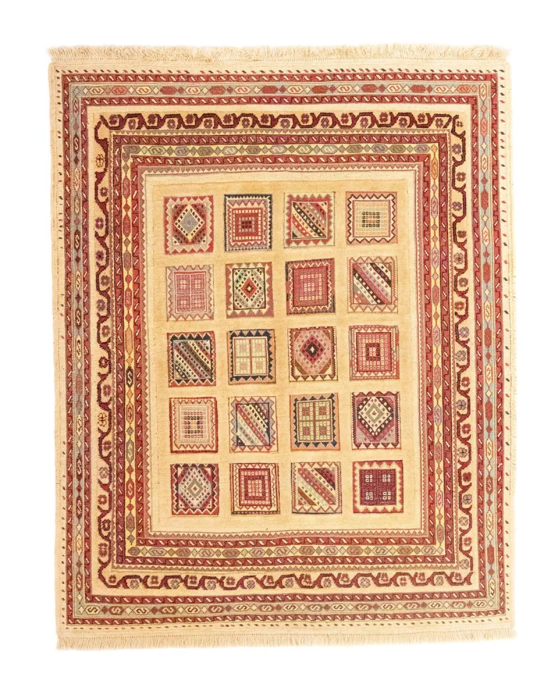 Persisk teppe - Nomadisk - 149 x 121 cm - rød