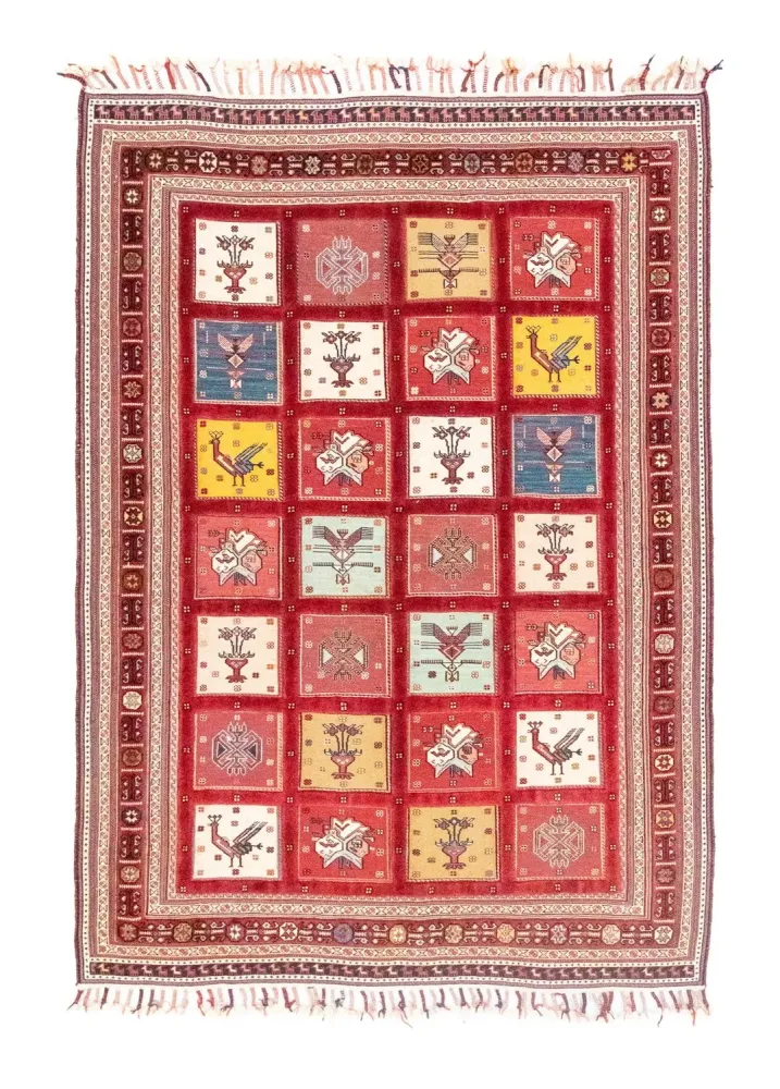 Persisk teppe - Nomadisk - 170 x 120 cm - rød