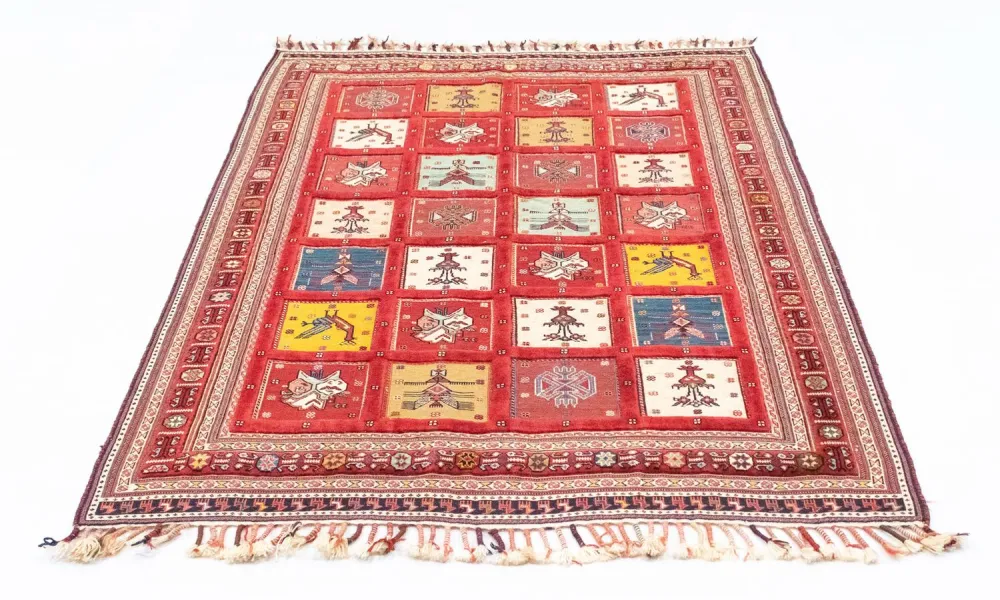 Persisk teppe - Nomadisk - 170 x 120 cm - rød