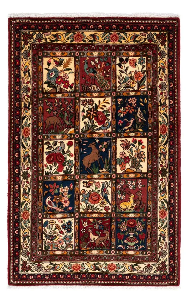Persisk teppe - Nomadisk - 172 x 110 cm - mørk rød