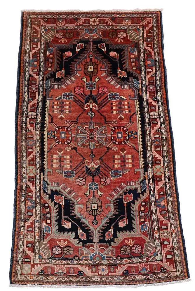 Persisk teppe - Nomadisk - 206 x 116 cm - mørkeblå