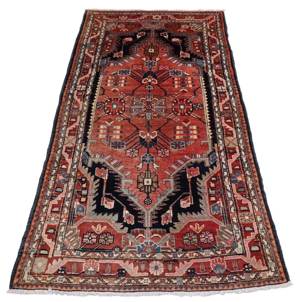 Persisk teppe - Nomadisk - 206 x 116 cm - mørkeblå