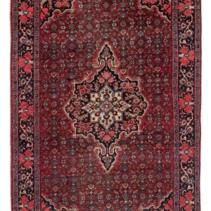 Persisk teppe - Nomadisk - 206 x 126 cm - rød