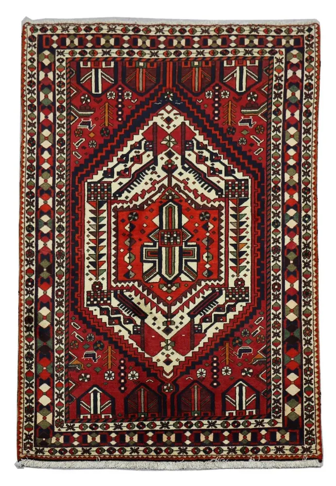 Persisk teppe - Nomadisk - 210 x 149 cm - rød