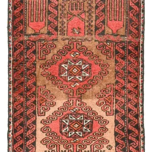 Persisk teppe - Nomadisk - 74 x 52 cm - rød
