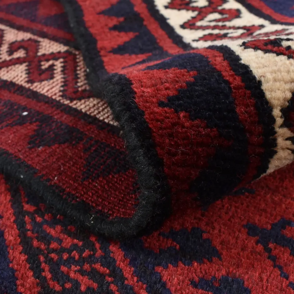Persisk teppe - Nomadisk - 260 x 217 cm - bordeaux rød