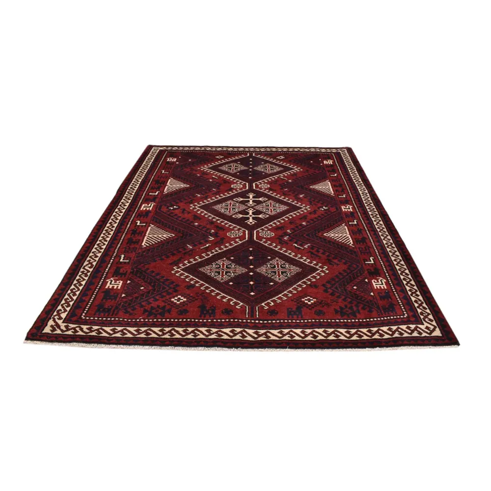 Persisk teppe - Nomadisk - 260 x 217 cm - bordeaux rød