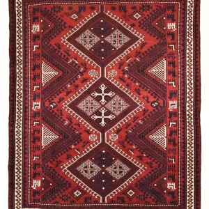 Persisk teppe - Nomadisk - 260 x 217 cm - bordeaux rød