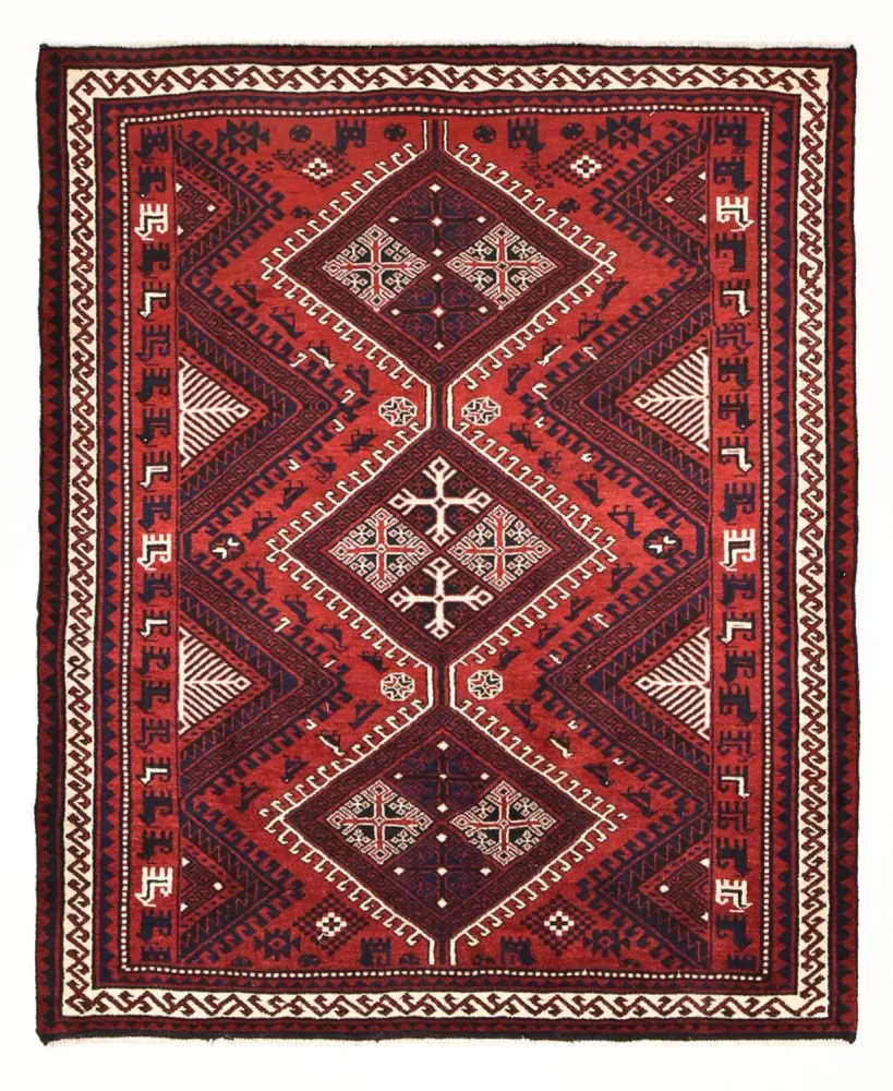 Persisk teppe - Nomadisk - 260 x 217 cm - bordeaux rød