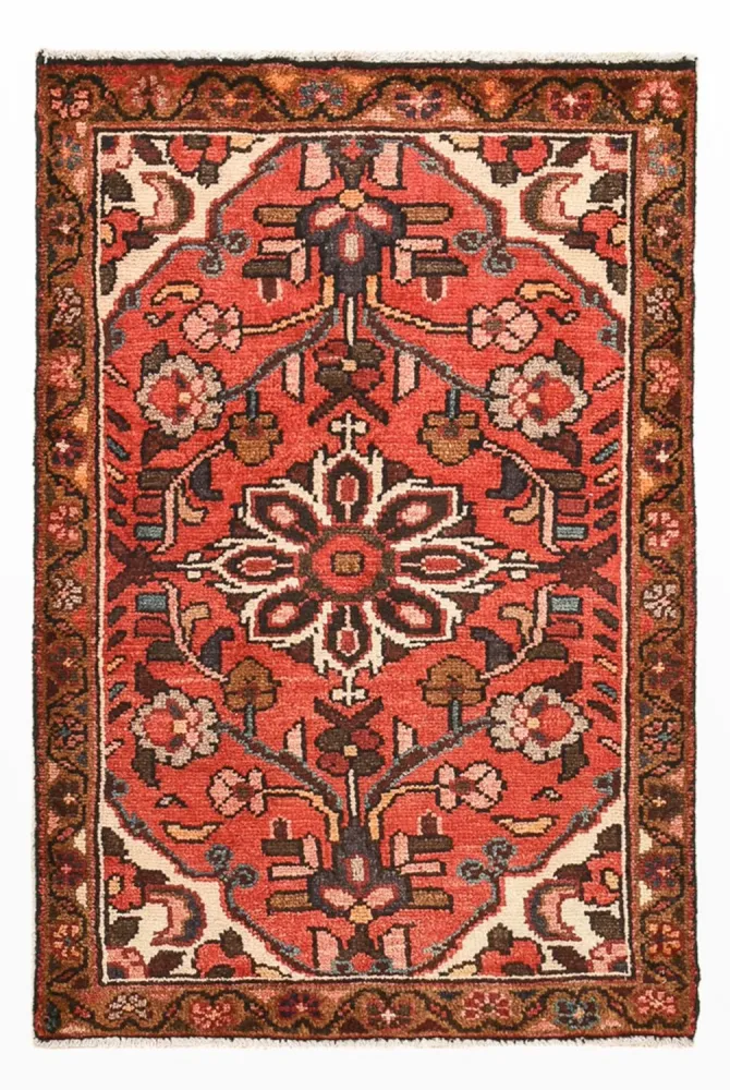 Persisk teppe - Nomadisk - 89 x 59 cm - rød