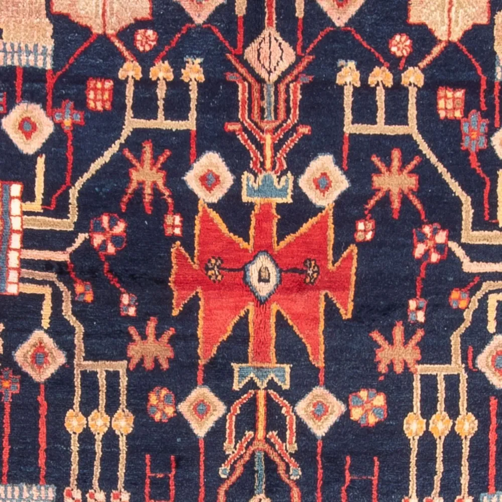 Persisk teppe - Nomadisk - 274 x 150 cm - mørkeblå