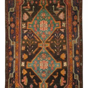Persisk teppe - Nomadisk - 336 x 168 cm - flerfarget