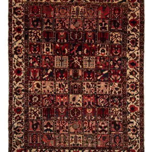 Persisk teppe - Nomadisk - 337 x 258 cm - mørk rød