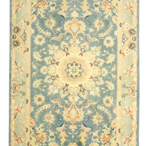 Persisk teppe - Tabriz - 119 x 81 cm - lyseblå