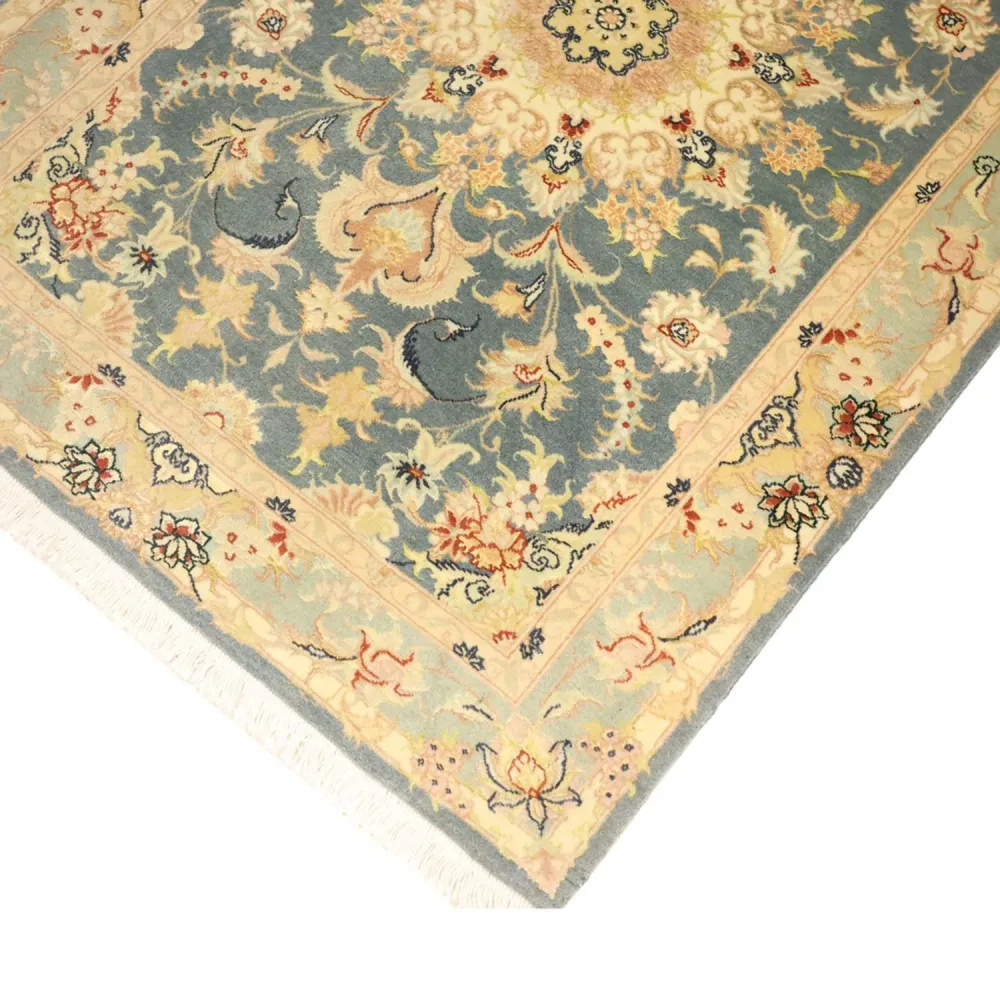 Persisk teppe - Tabriz - 119 x 81 cm - lyseblå