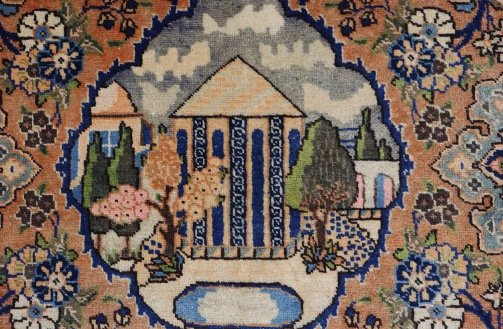 Persisk teppe - Tabriz - 186 x 133 cm - blå