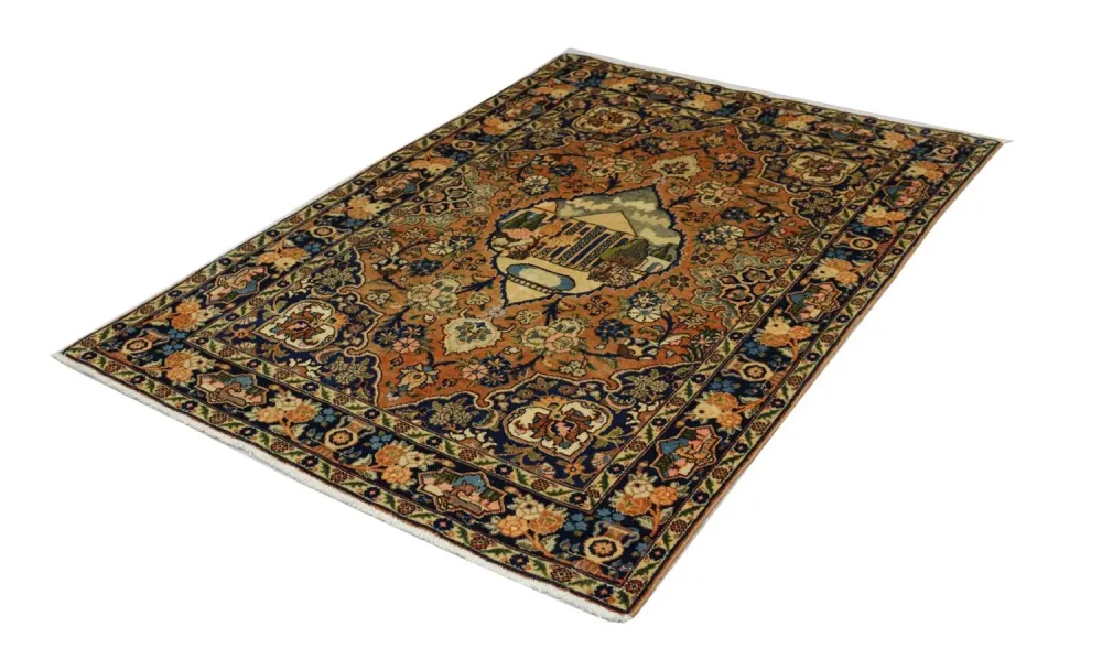 Persisk teppe - Tabriz - 186 x 133 cm - blå