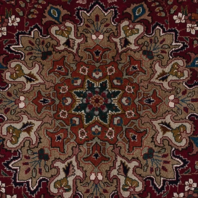 Persisk teppe - Tabriz - 195 x 147 cm - vinrød