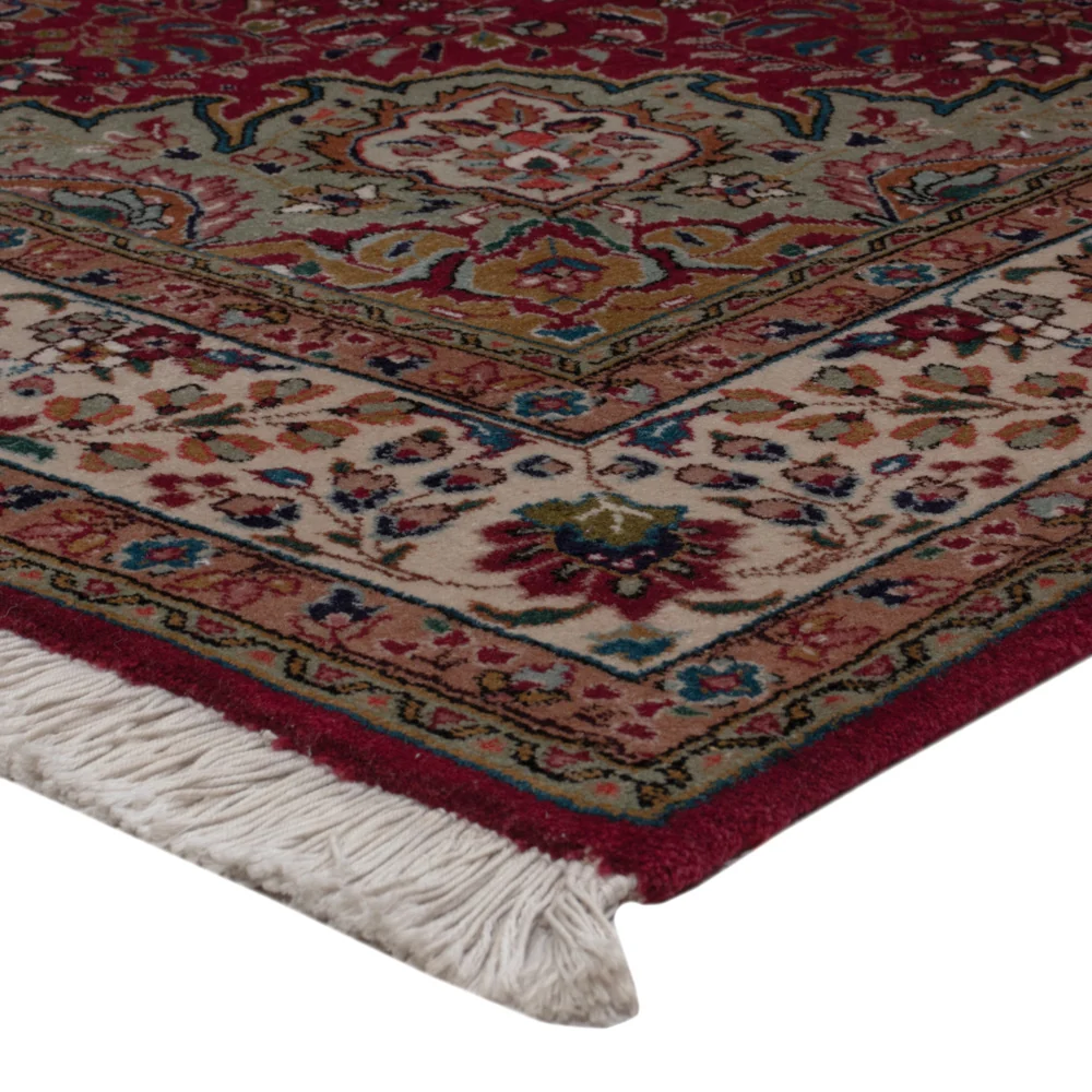 Persisk teppe - Tabriz - 195 x 147 cm - vinrød