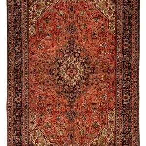 Persisk teppe - Tabriz - 295 x 195 cm - lys rød