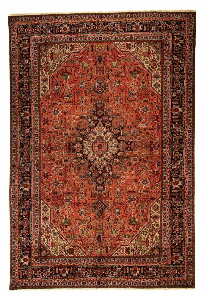 Persisk teppe - Tabriz - 295 x 195 cm - lys rød