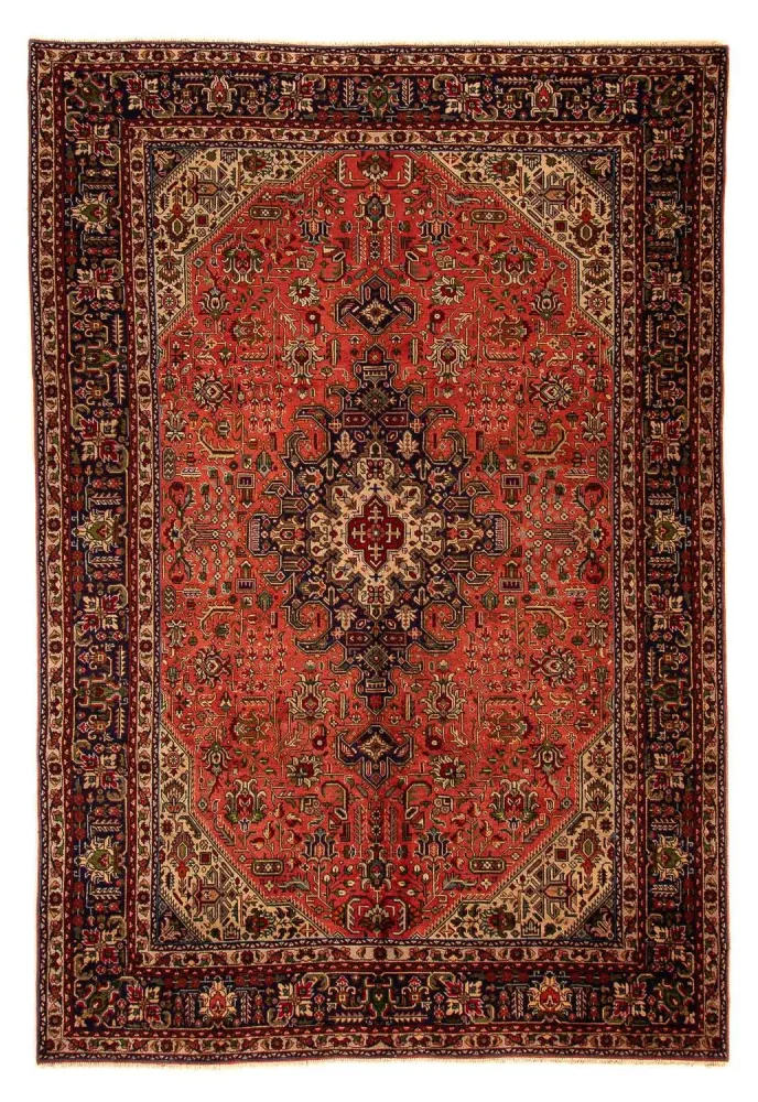 Persisk teppe - Tabriz - 295 x 195 cm - lys rød