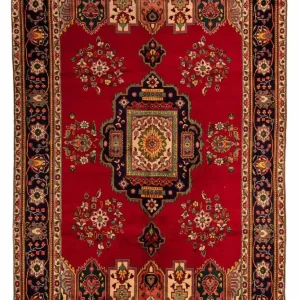 Persisk teppe - Tabriz - 297 x 197 cm - mørk rød